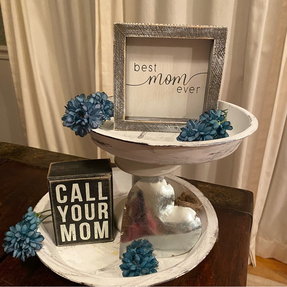 Mother Day Decorations Tiered Tray